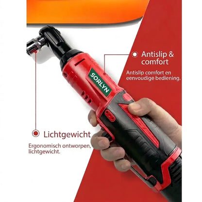 Sorlyn S2 Snoerloze Elektrische Ratelsleutel Set 3/8", 40Nm Koppel (Inclusief 2x 1500mAh Accu's, Doppen & Oplader)