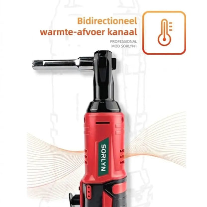 Sorlyn S2 Snoerloze Elektrische Ratelsleutel Set 3/8", 40Nm Koppel (Inclusief 2x 1500mAh Accu's, Doppen & Oplader)