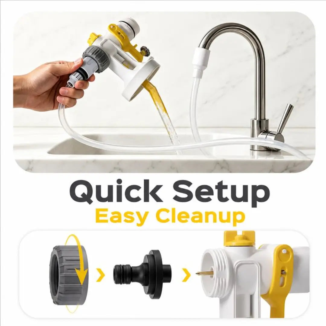 SORLYN 2026 Upgraded Electric Paint Sprayer, Ultra-Light Power Spray Gun with 4 Nozzles, 3 Spray Patterns, Easy-to-Clean Design for Fences, Furniture, DIY Projects