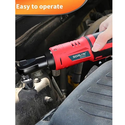 Sorlyn S2 Cordless Electric Ratchet Wrench Kit 3/8", 40Nm Power Torque (Includes 2x 1500mAh Batteries,  Sockets & Charger)